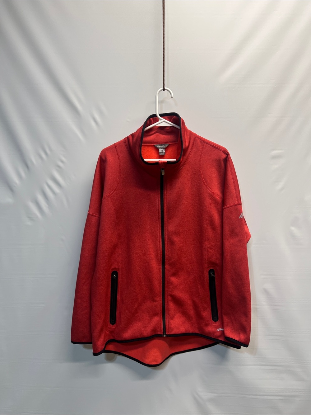 Eddie Bauer Women’s XL Red Sweater Fleece Full Zip Jacket